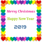 Christmas New Year 2019 Wishes Greetings 아이콘