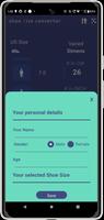 برنامه‌نما Shoe Size Converter عکس از صفحه