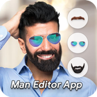 Man Mustache Beard Changer icône
