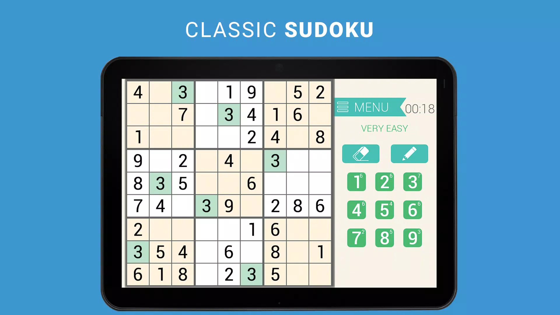Sudoku classic – easy sudoku