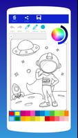Livre de coloriage astronaute Affiche