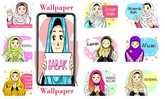 Stiker Dan Wallpaper Hijab Rahaina poster