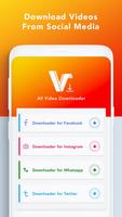 Alle Videos herunterladen -Social Media Downloader Plakat