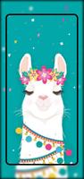 Cute Llama Wallpaper پوسٹر