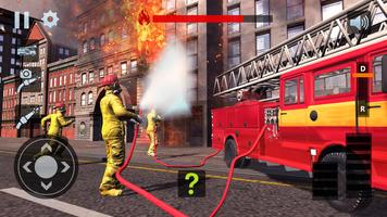 Real Fire Truck Simulator 2020: City Rescue Driver Cartaz