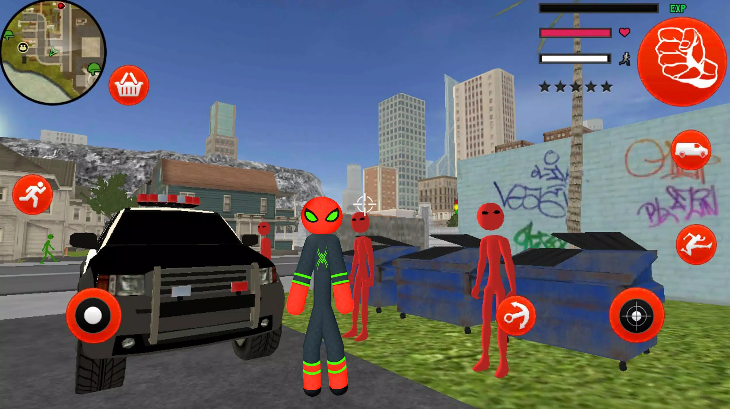 The Amazing Spider-Stickman Hook Far From House APK (Android Game