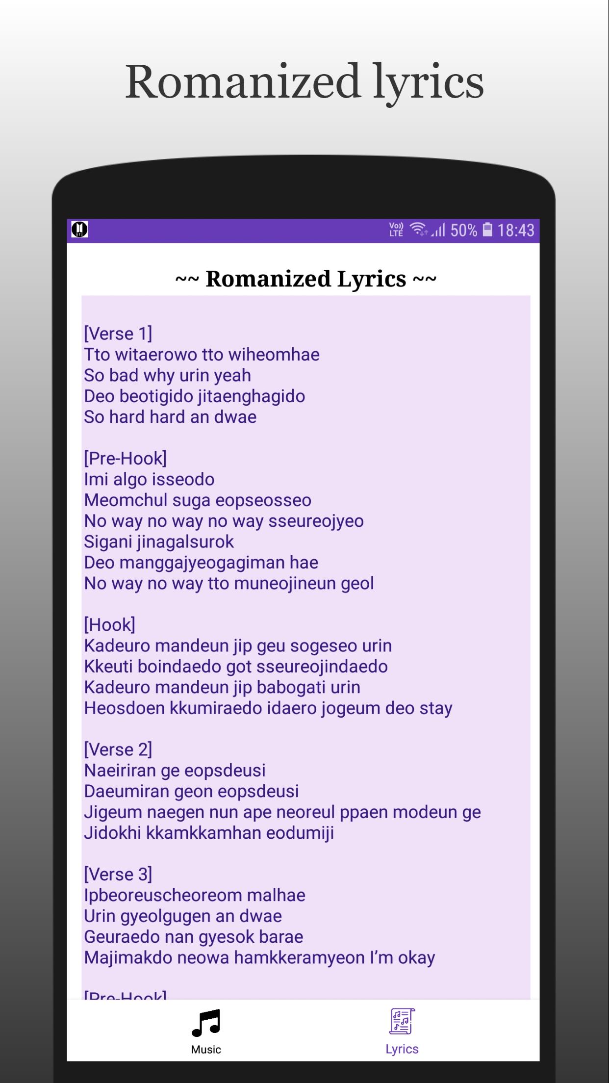 Bts All Songs 13 With Romanized Lyrics For Android Apk Download