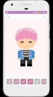 BTS Army Color Pixel : Coloring By Numbers Game Ekran Görüntüsü 1