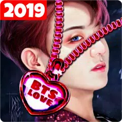 Скачать BTS 2019 Jungkook Zipper Lock Screen APK