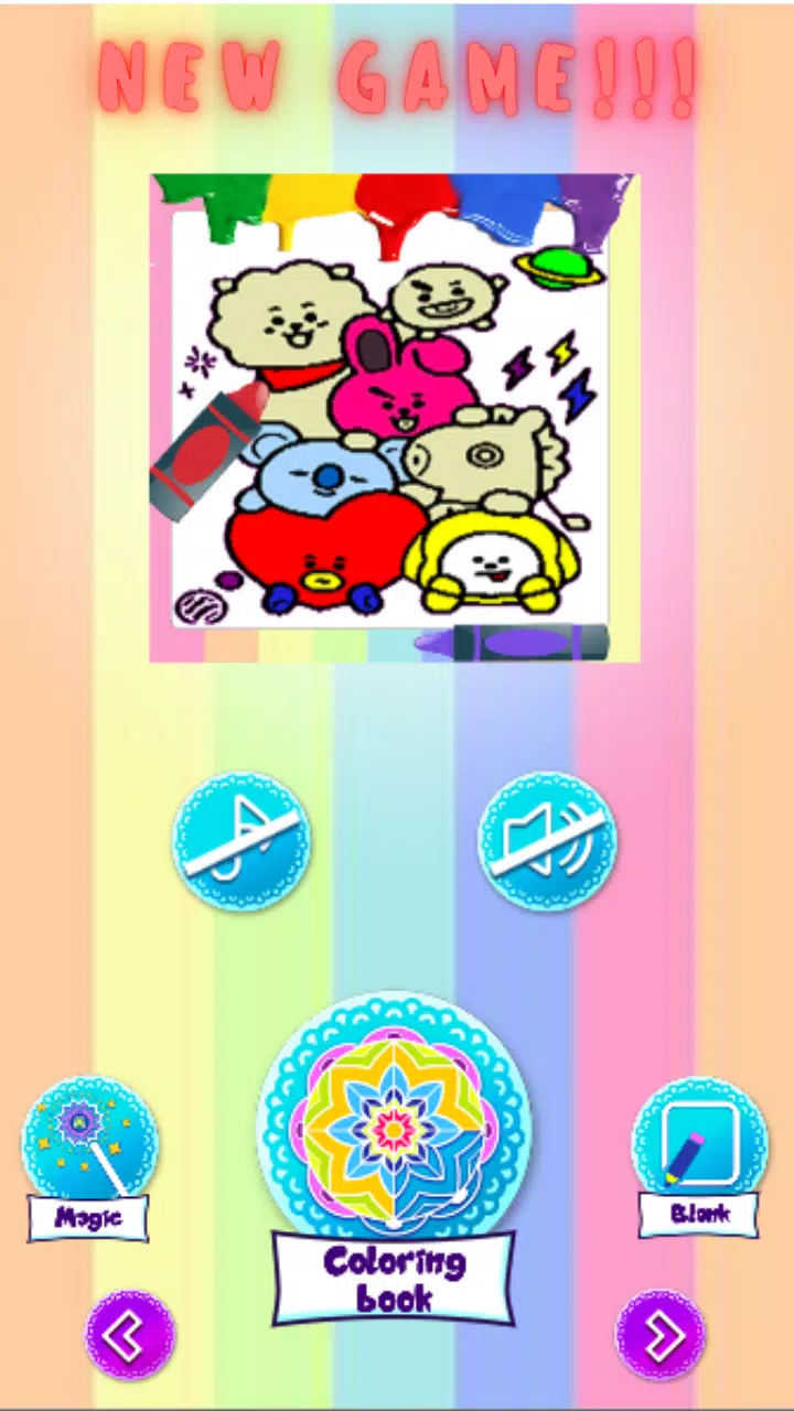 Descarga de APK de Bt21 Juegos Para Pintar Bts Coloring Book Game 💜 para  Android