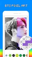 BTS Pixel Art Free Color By Number Coloring Book captura de pantalla 1