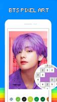 BTS Pixel Art Free Color By Number Coloring Book captura de pantalla 2