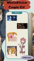 Anime Couple Gif Sticker اسکرین شاٹ 3