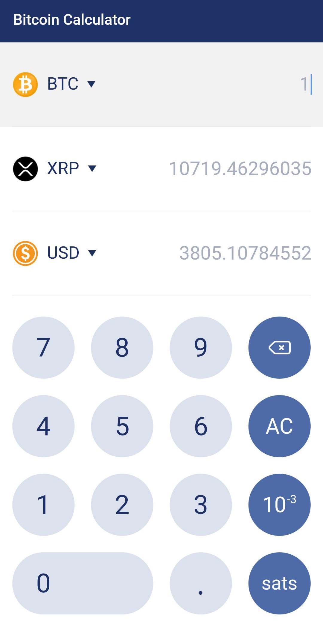 bitcoin calculator app eth sau btc la comerț