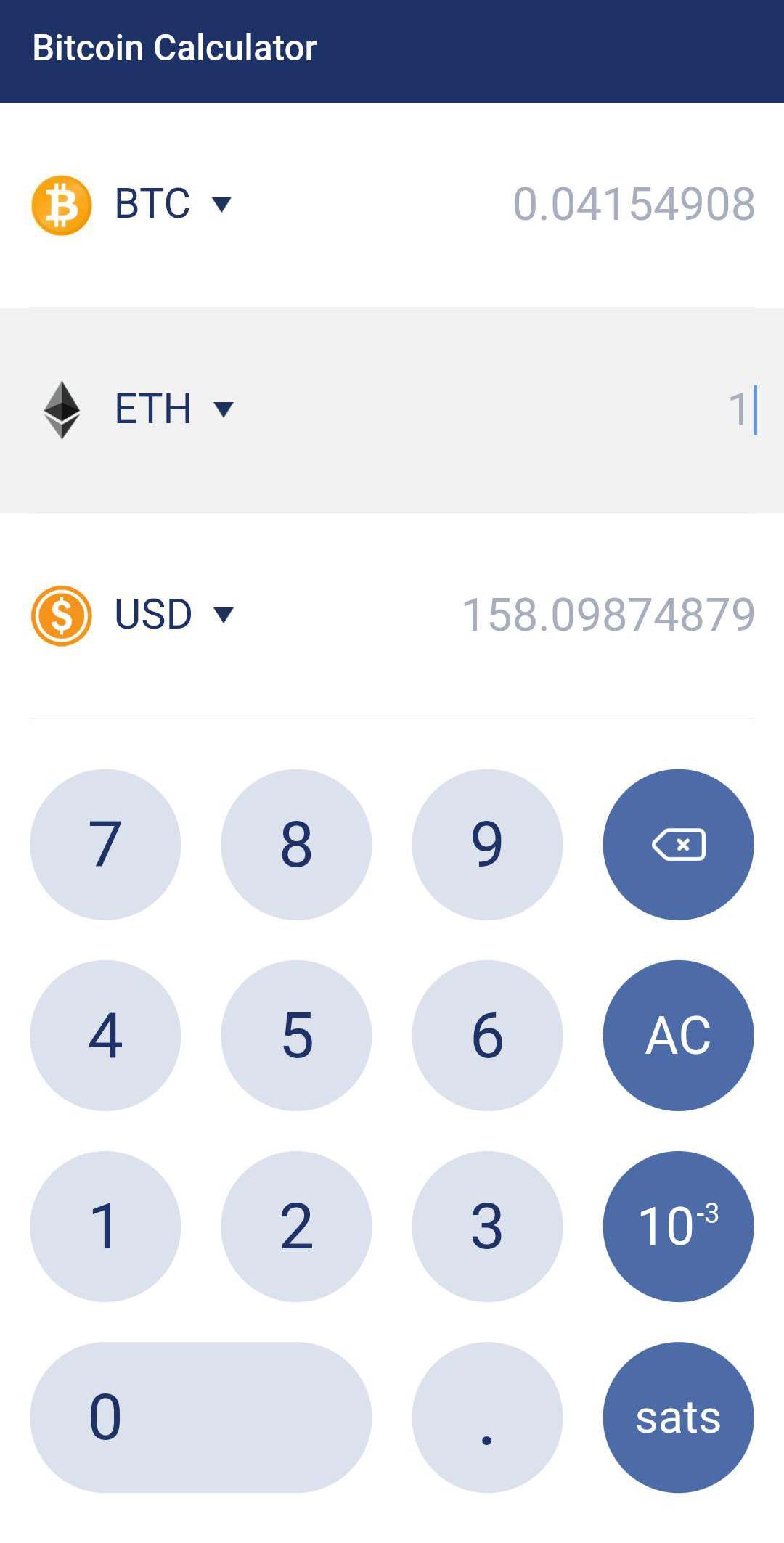 bitcoin calculator widget