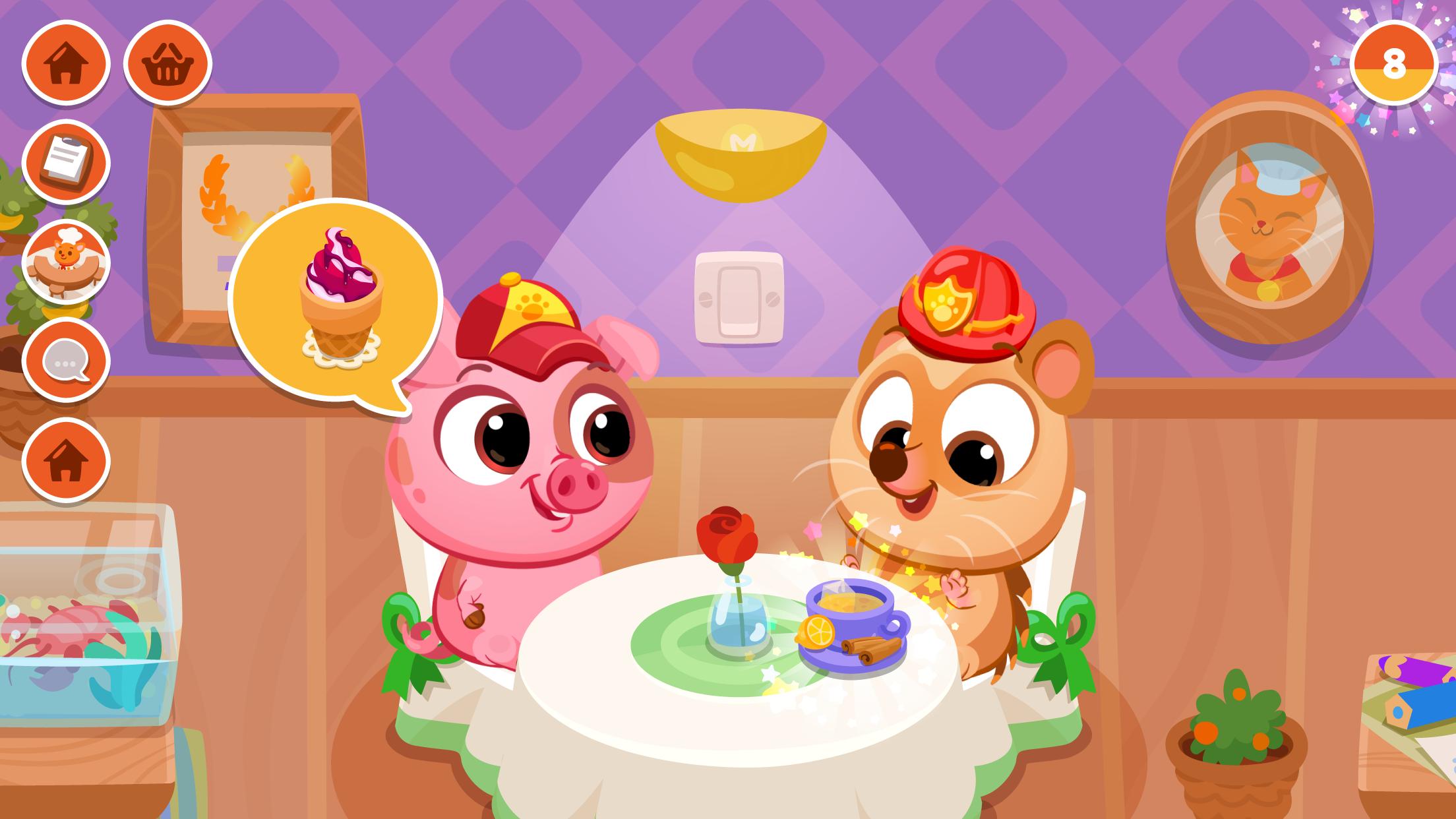 Restaurant Bubbu игра. Bubbu Restaurant (ресторан Буббы). Bubbu School котик БУБУ. Bubbu 1 . 26. Открытая игра бубу