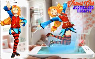 Virtual girl augmented reality Ekran Görüntüsü 1