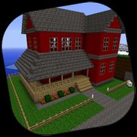 Modern huis voor Minecraft-poster