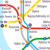 Mapa do Metrô de Budapeste