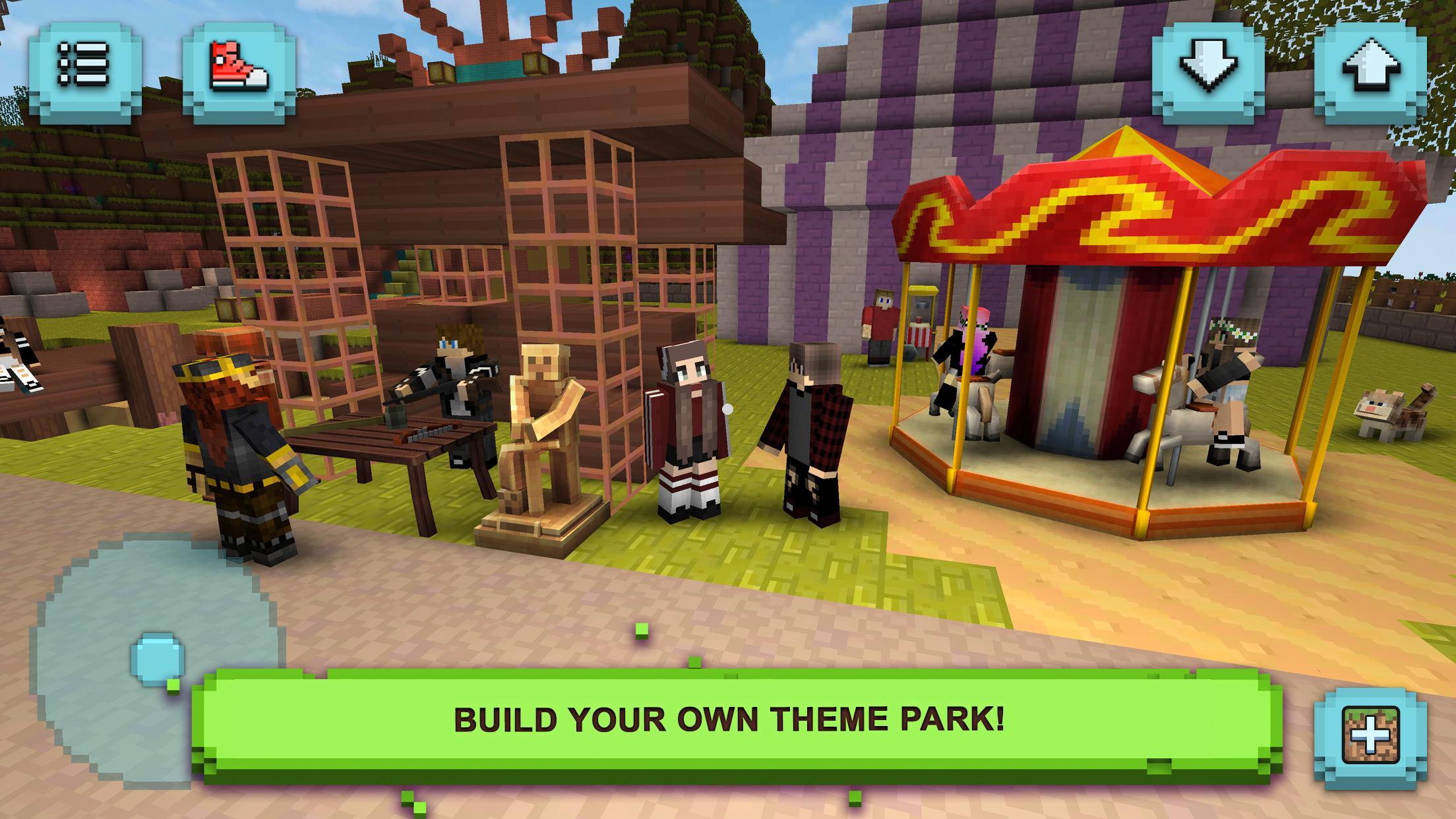 Theme Park Craft For Android Apk Download - roblox theme park tycoon build a house youtube