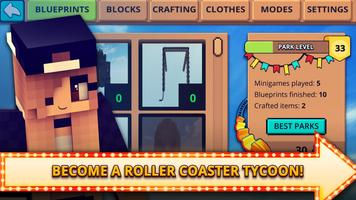 테마 파크 크래프트 2: 롤러 코스터를 만들하고 타자. 어린이를위한 게임 스크린샷 1