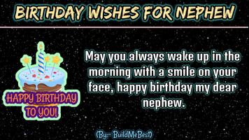Birthday Wishes for Nephew, Greeting Card Quotes poster
