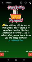 Birthday Wishes for Nephew, Greeting Card Quotes screenshot 2