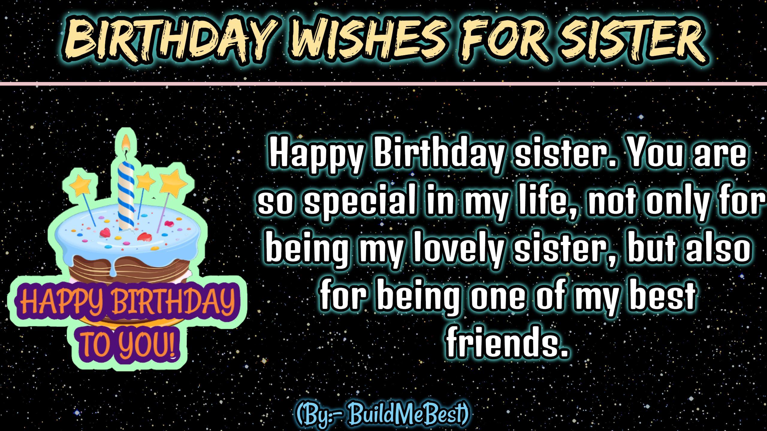 Birthday Wishes For Sister Quotes 1000 Greeting For Android Apk Download