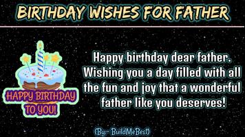 Happy Birthday Dad Wishes, Father Greeting Cards poster