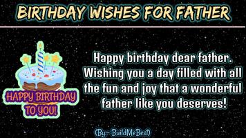 Happy Birthday Dad Wishes, Father Greeting Cards Affiche