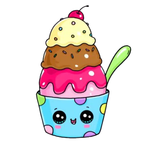 COMO DESENHAR UM SORVETE KAWAII
