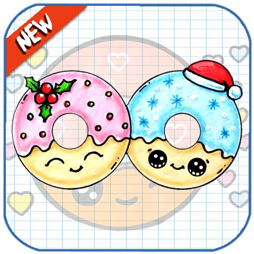 Easy Drawing For Kids Cute Donut - Anamia Prinxboy