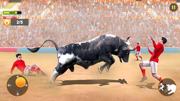 Bull Attack Game 3D Bull Games Affiche