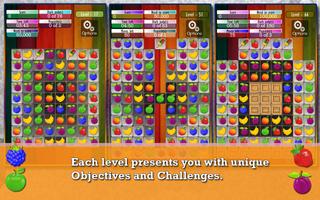 Fruit Drops - Match three game capture d'écran 1