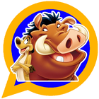 Timon and Pumbaa Stickers for WhatsApp - WASticker icône