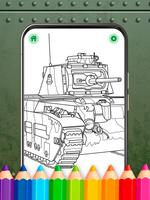 Military Tanks Coloring Book poster