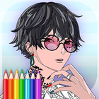 Kawaii Anime Boy Coloring Book أيقونة