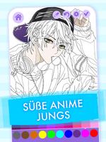 Kawaii Anime Boys Malbuch Plakat