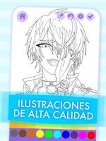 Libro de colorear Anime Boys captura de pantalla 1