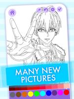 Kawaii Anime Boy Coloring Book syot layar 2