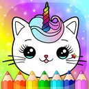 World of Unicorn Cats - Livro de colorir APK