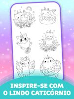 World of Unicorn Cats - Livro de colorir Cartaz