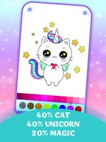 World of Unicorn Cats - Caticorns Coloring Book Ekran Görüntüsü 1