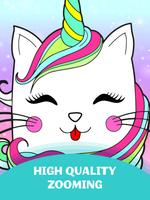 World of Unicorn Cats - Caticorns Coloring Book پوسٹر