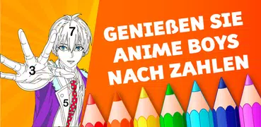 Anime Boys Färbung nach Zahlen