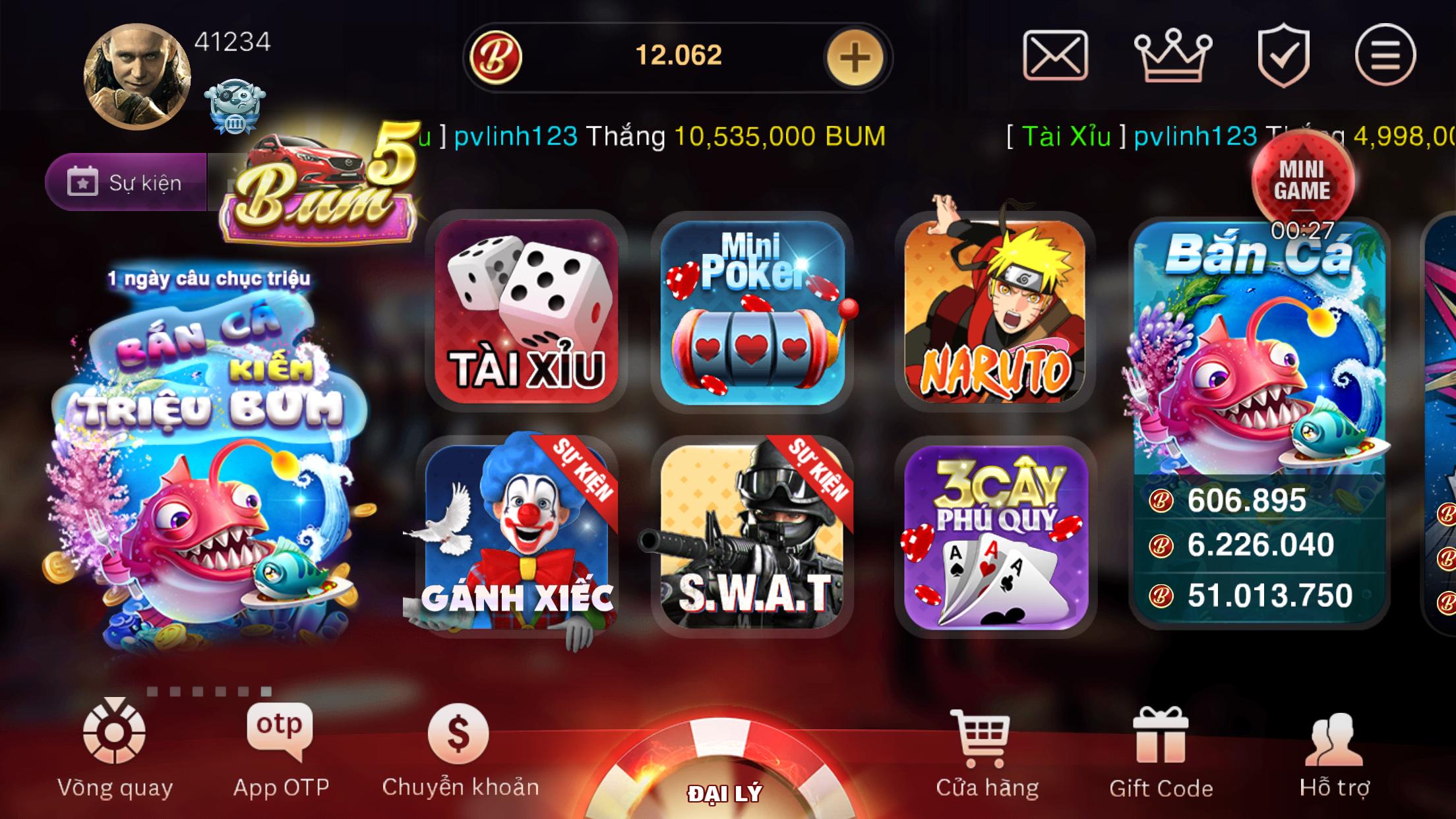 Các game cổng game Bumvip club cung cấp đến người chơi