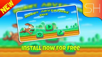 lapin jungle Aventures courir Affiche