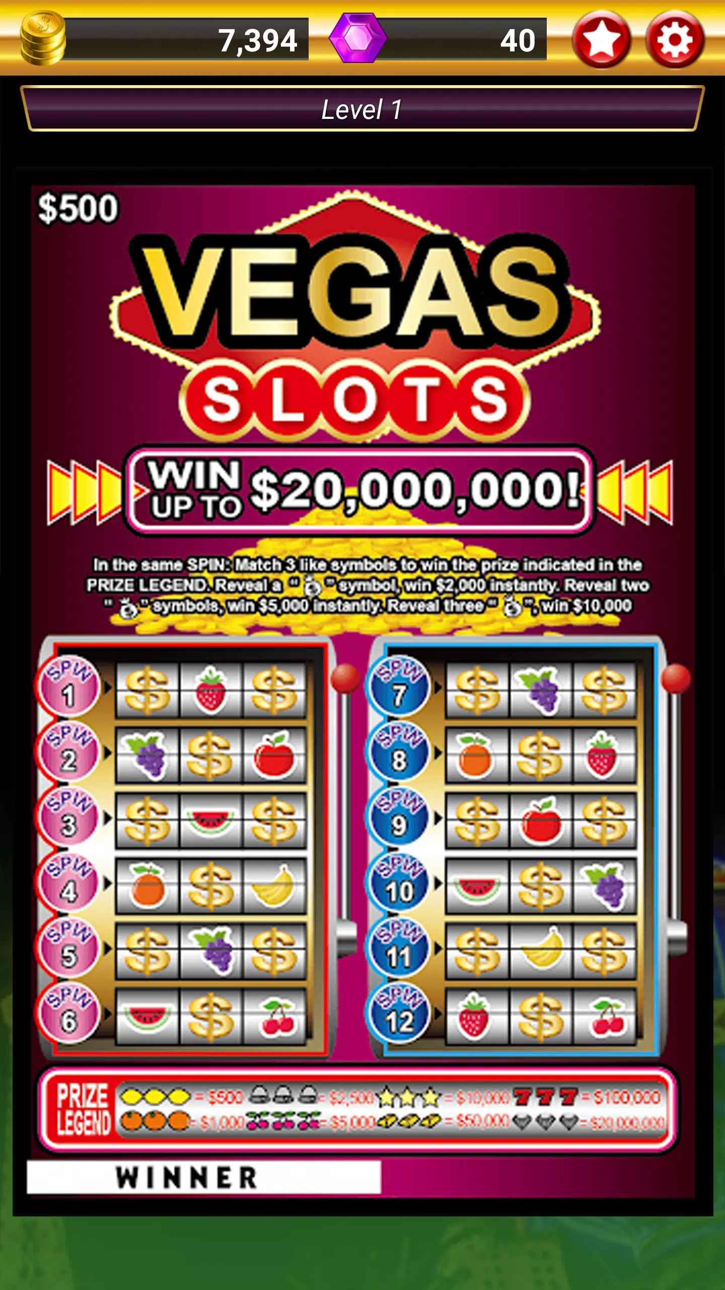 Lotto-Rubbellose – Las Vegas für Android - APK herunterladen