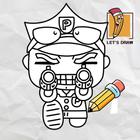Drawing Police Cop Sim 2023 ícone