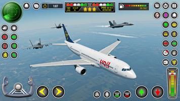Game penerbangan pilot pesawat poster